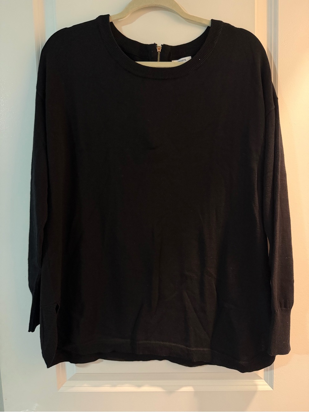 crown & ivy Black Crewneck Sweater